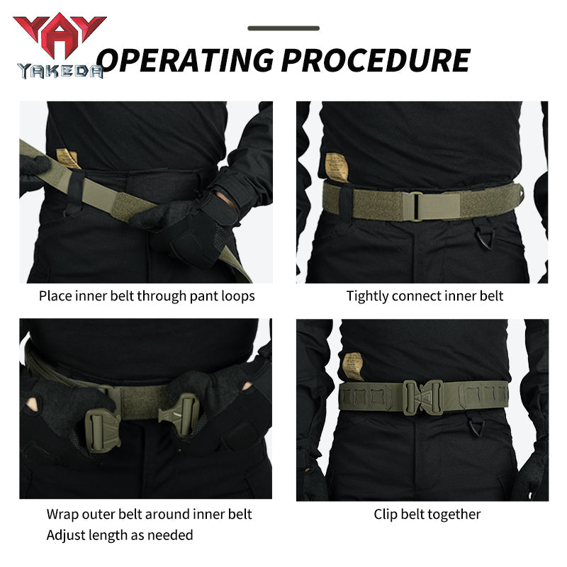 YKD-0114 Yakeda Tactical Belt 500D Nylon Camouflage Design with Buckle No Additional Features