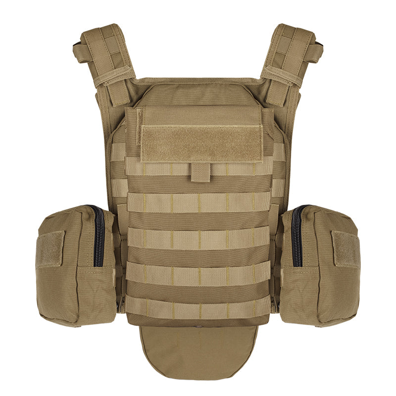VT-8334 Tactical Vest Complete Set with MOLLE System in Tan Color No Additional Features or Attributes Specified