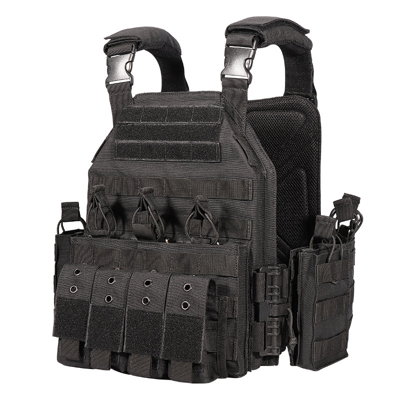 VT-6026-3 QR Outdoor Hunting Sports Vest with Camouflage Design and Multiple Pockets for Tactical Use All Seasons Square Neck